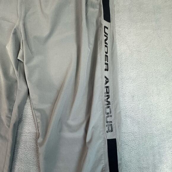Under Armour Brawler Sweatpants Mens Gray Elastic Waist Wicking Spellout L FLAW - Picture 7 of 16